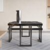 Square Side Faux Marble Table